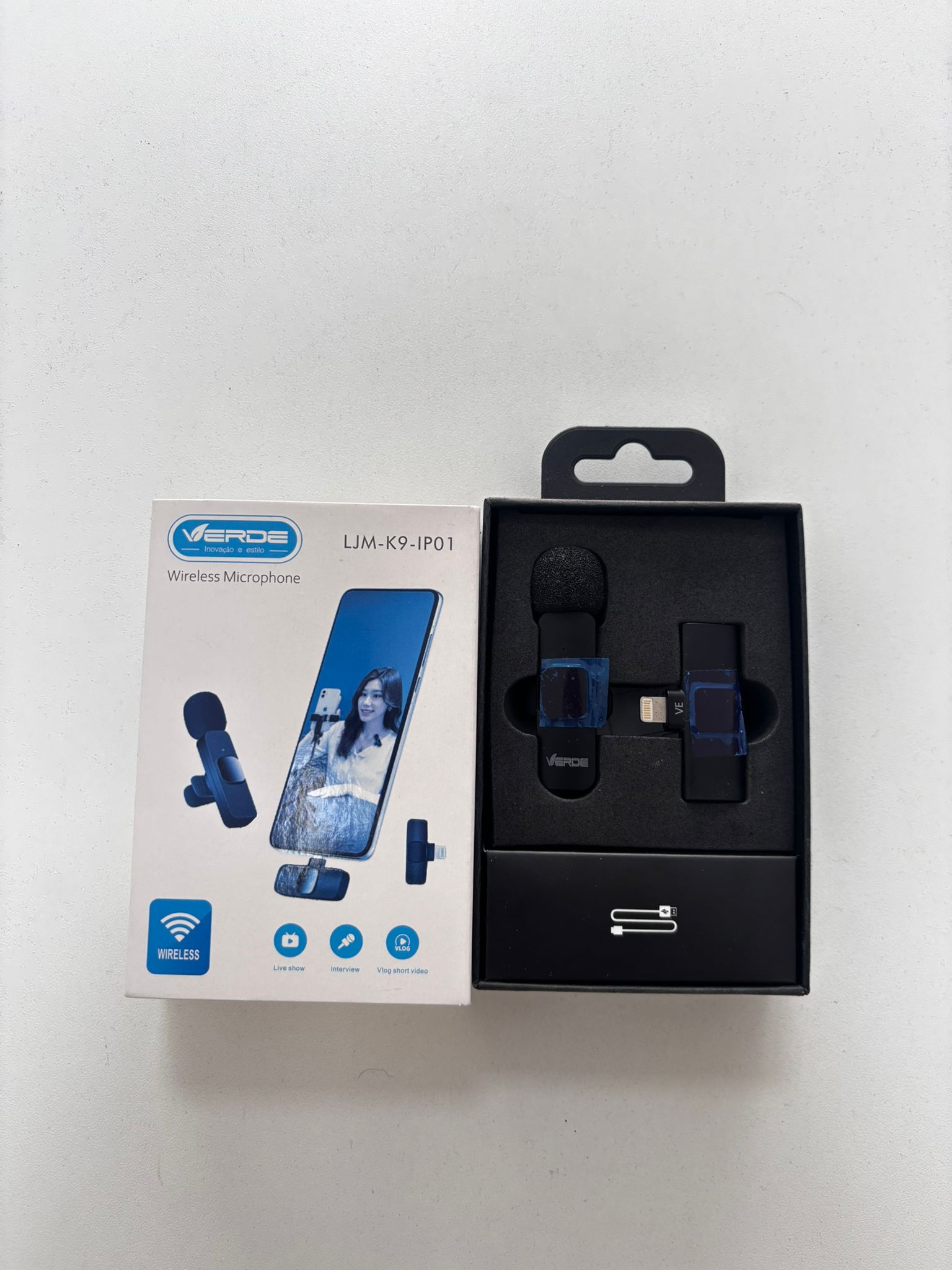 micrófono inalámbrico con clip