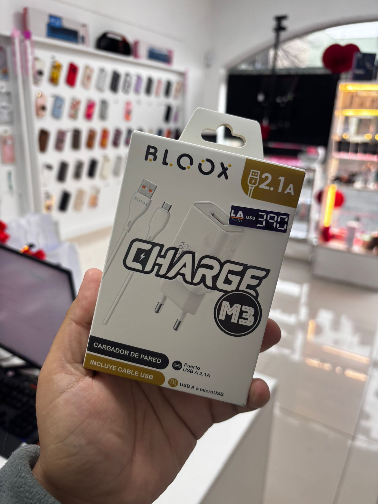 cargador de pared + cable usb (usb a micro usb)