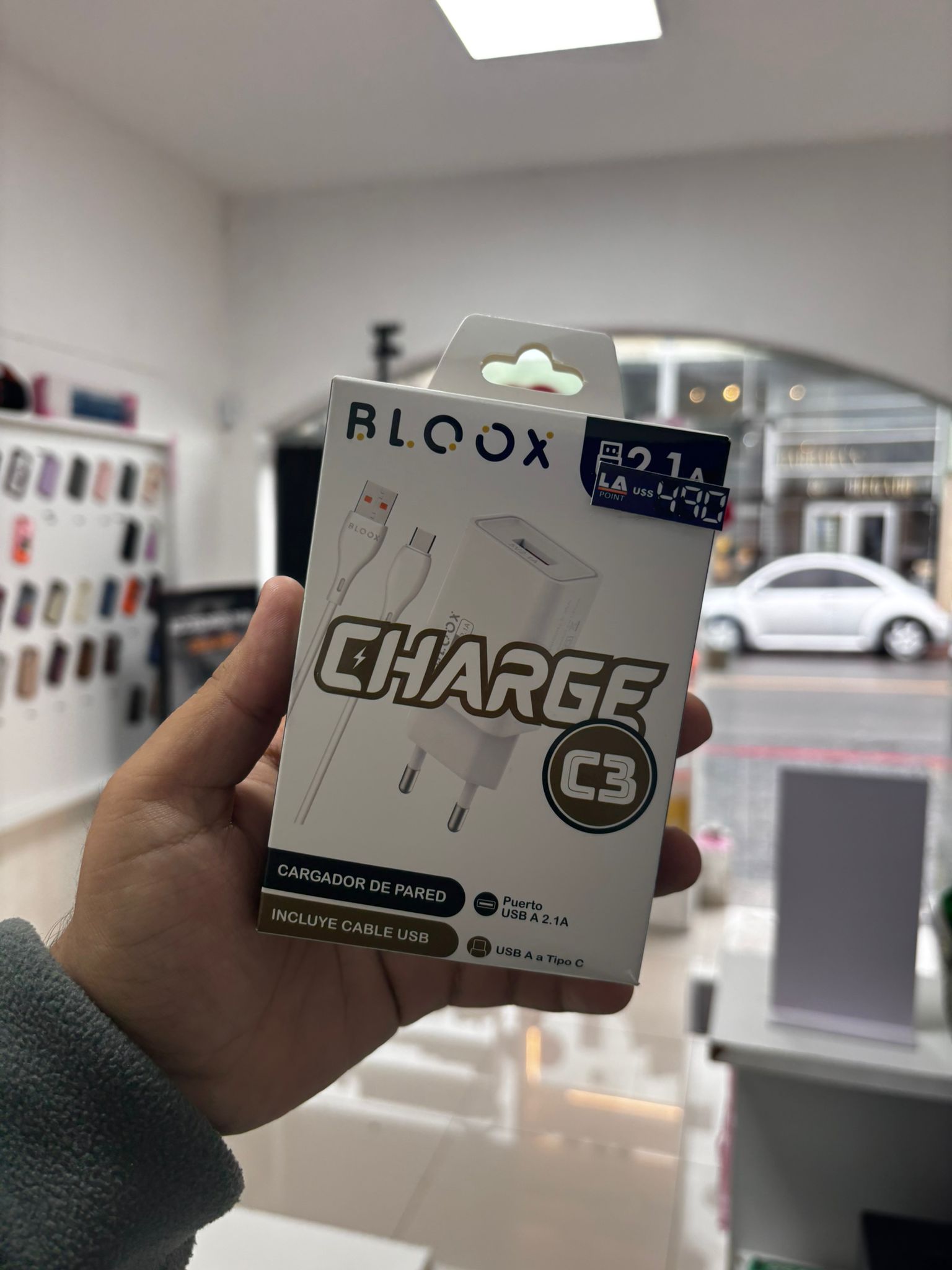 cargador de pared + cable usb (usb a tipo C)