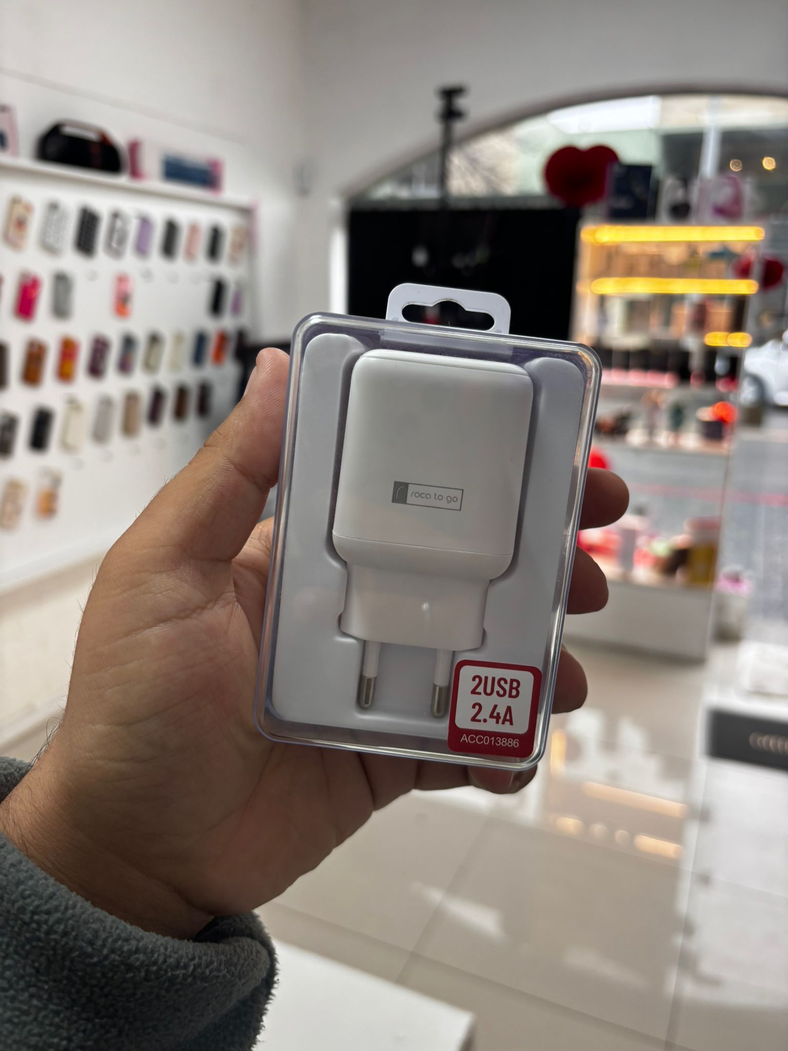 Cargador de pared con 2 entradas USB