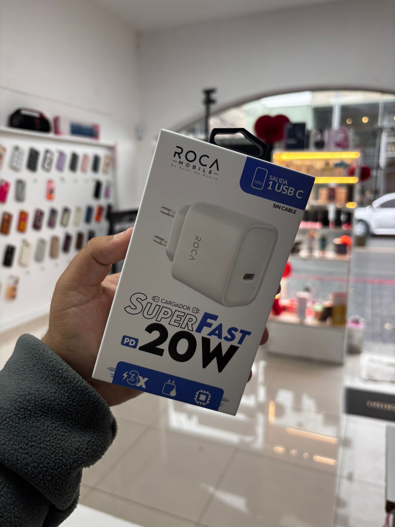 Cargador de pared con 1 salida usb C