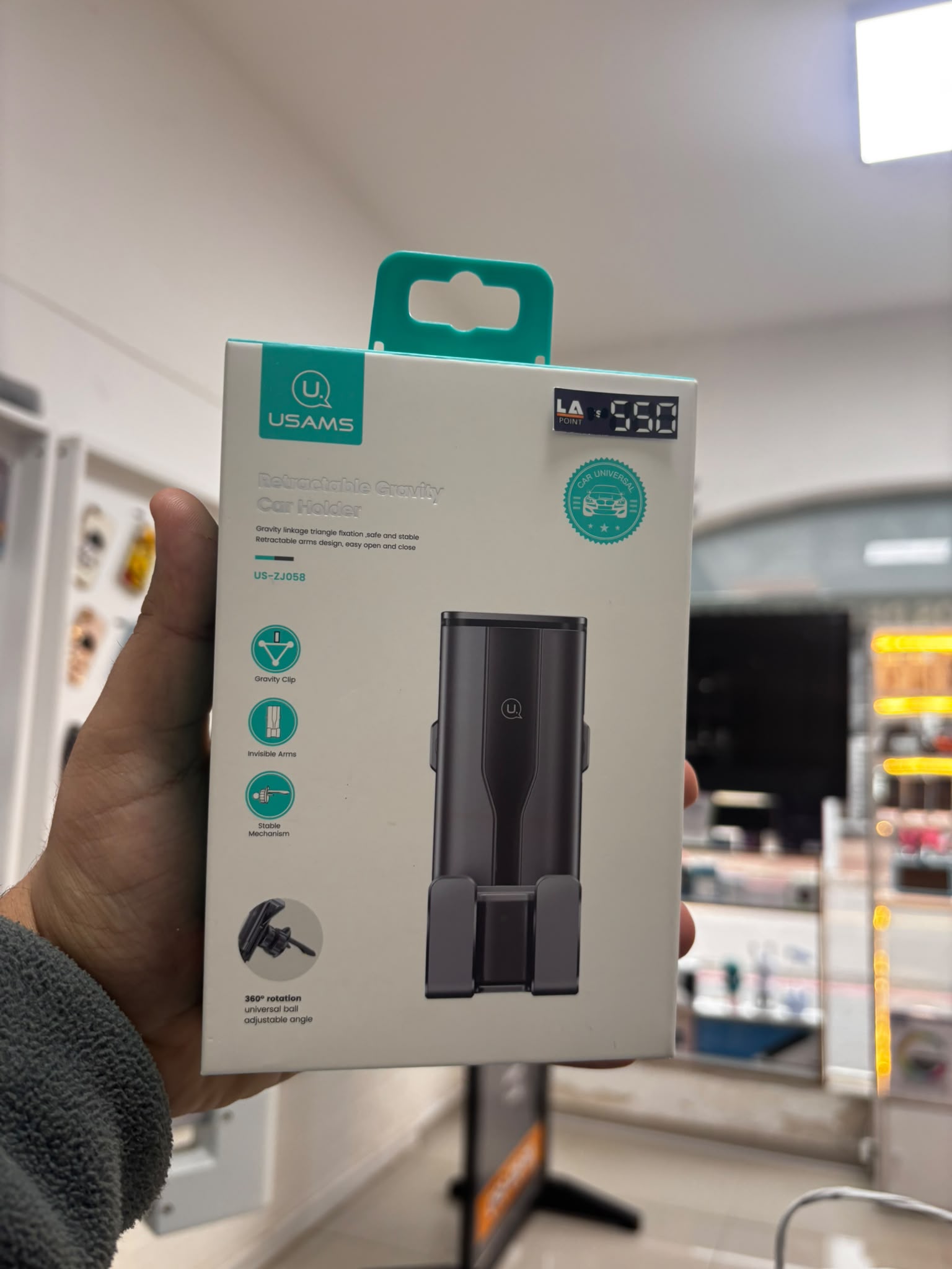 soporte vehicular para celular retractable (usams)