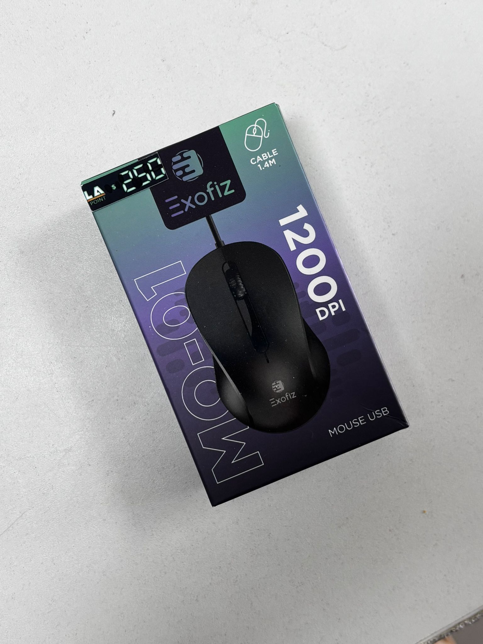 Mouse USB MO-01 Negro Exofiz